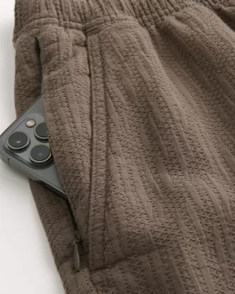 Textured Cotton Pull-On Shorts,Textured Cotton Pull-On Shorts