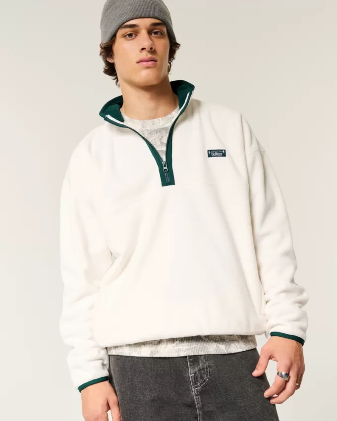 Thermal Fleece Mock-Neck Sweatshirt,Thermal Fleece Mock-Neck Sweatshirt