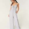 Tie-Front Jumpsuit,Tie-Front Jumpsuit