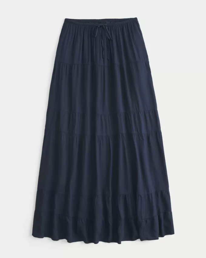 Tiered Maxi Skirt,Tiered Maxi Skirt