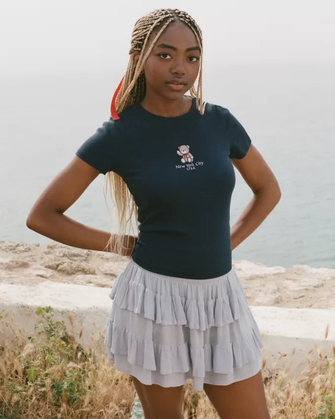 Tiered Mini Skort,Tiered Mini Skort