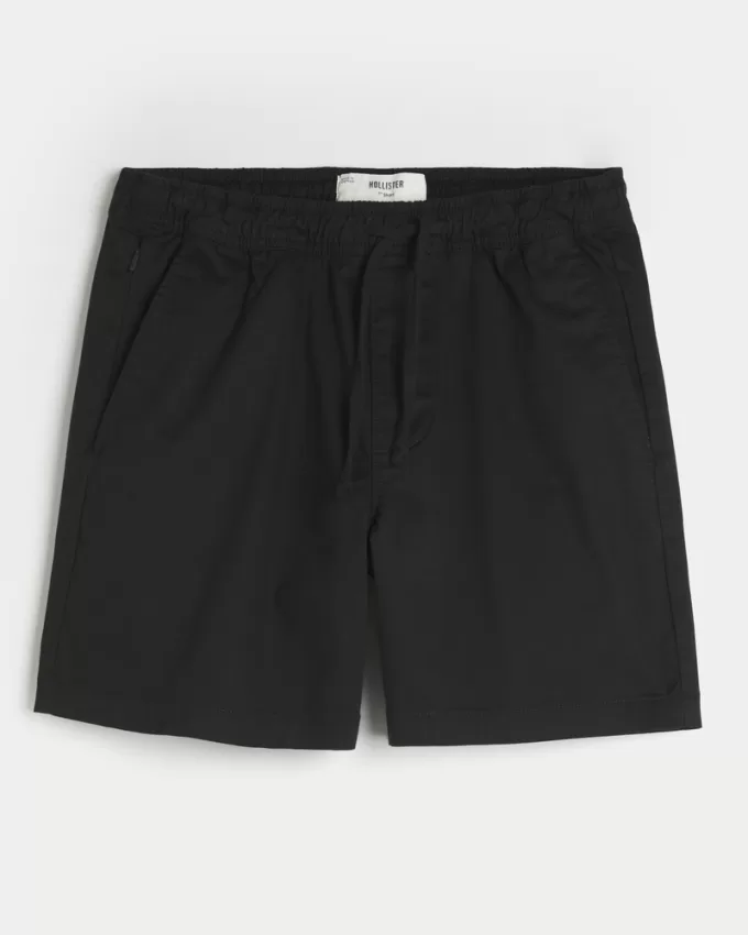 Twill Pull-On Shorts 7″,Twill Pull-On Shorts 7″