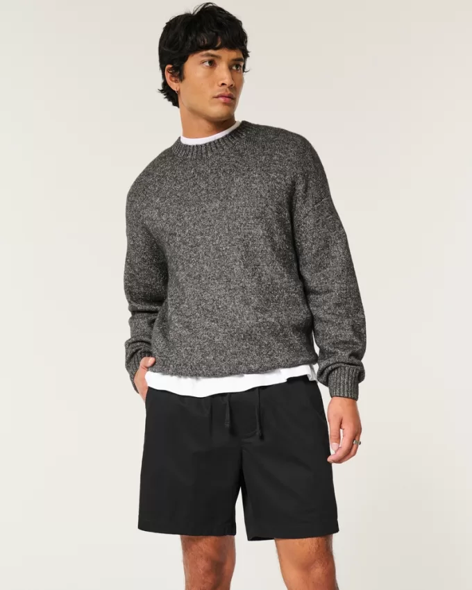 Twill Pull-On Shorts 7″,Twill Pull-On Shorts 7″