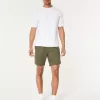 Twill Pull-On Shorts 7″,Twill Pull-On Shorts 7″