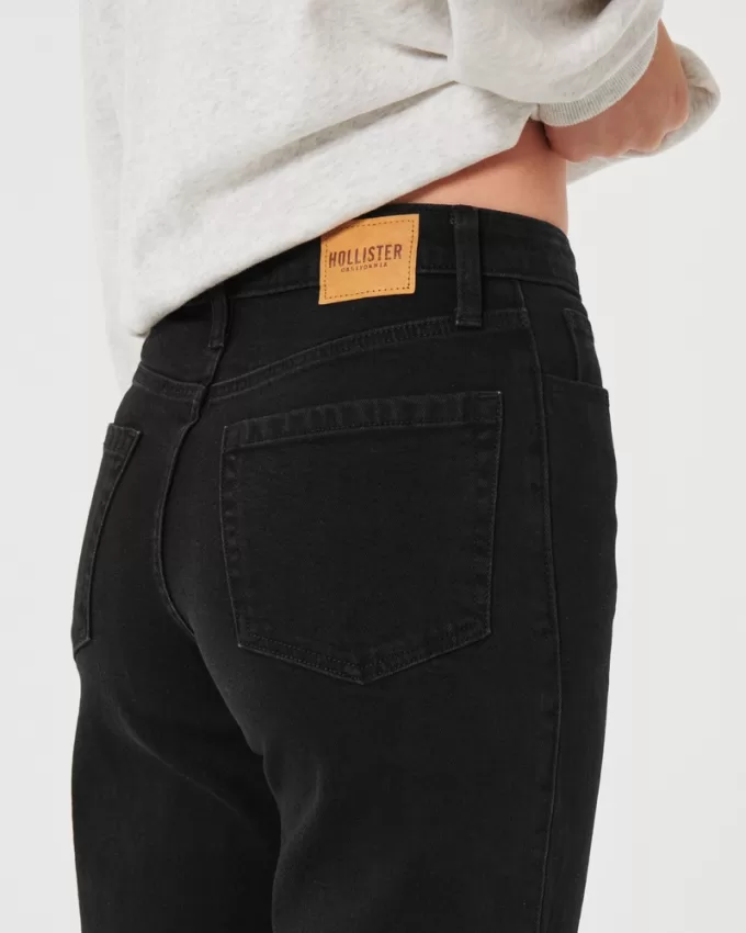 Ultra High-Rise Black Dad Jeans,Ultra High-Rise Black Dad Jeans