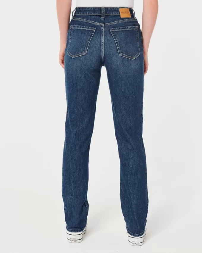 Ultra High-Rise Dark Wash 90s Straight Jeans,Ultra High-Rise Dark Wash 90s Straight Jeans