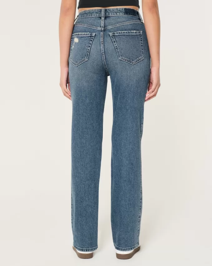 Ultra High-Rise Distressed Medium Wash 90s Straight Jeans,Ultra High-Rise Distressed Medium Wash 90s Straight Jeans Ultra High-Rise Distressed Medium Wash 90s Straight Jeans,Ultra High-Rise Distressed Medium Wash 90s Straight Jeans