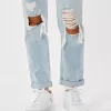 Ultra High-Rise Ripped Light Wash Mom Jeans,Ultra High-Rise Ripped Light Wash Mom Jeans Ultra High-Rise Ripped Light Wash Mom Jeans,Ultra High-Rise Ripped Light Wash Mom Jeans