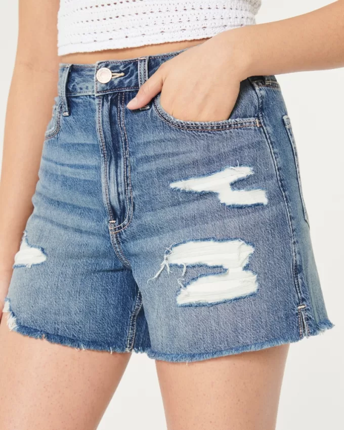 Ultra High-Rise Ripped Medium Wash 90s Denim Shorts 5″,Ultra High-Rise Ripped Medium Wash 90s Denim Shorts 5″ Ultra High-Rise Ripped Medium Wash 90s Denim Shorts 5″,Ultra High-Rise Ripped Medium Wash 90s Denim Shorts 5″