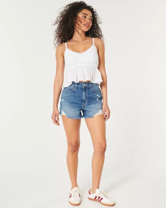 Ultra High-Rise Ripped Medium Wash Denim Mom Shorts,Ultra High-Rise Ripped Medium Wash Denim Mom Shorts Ultra High-Rise Ripped Medium Wash Denim Mom Shorts,Ultra High-Rise Ripped Medium Wash Denim Mom Shorts