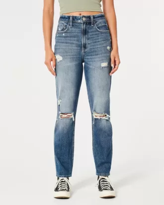 Ultra High-Rise Ripped Medium Wash Mom Jeans,Ultra High-Rise Ripped Medium Wash Mom Jeans Ultra High-Rise Ripped Medium Wash Mom Jeans,Ultra High-Rise Ripped Medium Wash Mom Jeans