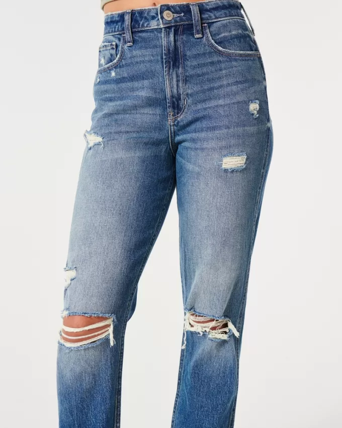 Ultra High-Rise Ripped Medium Wash Mom Jeans,Ultra High-Rise Ripped Medium Wash Mom Jeans Ultra High-Rise Ripped Medium Wash Mom Jeans,Ultra High-Rise Ripped Medium Wash Mom Jeans