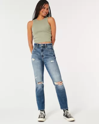 Ultra High-Rise Ripped Medium Wash Mom Jeans,Ultra High-Rise Ripped Medium Wash Mom Jeans Ultra High-Rise Ripped Medium Wash Mom Jeans,Ultra High-Rise Ripped Medium Wash Mom Jeans