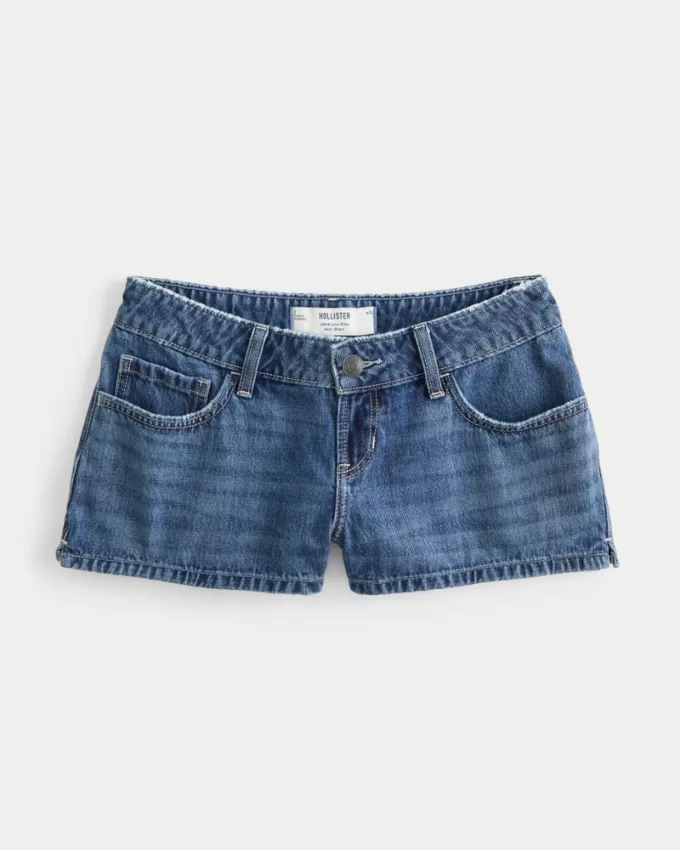 Ultra Low-Rise Dark Wash Mini Denim Shorts,Ultra Low-Rise Dark Wash Mini Denim Shorts Ultra Low-Rise Dark Wash Mini Denim Shorts,Ultra Low-Rise Dark Wash Mini Denim Shorts