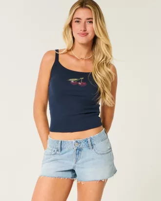 Ultra Low-Rise Ripped Medium Wash Mini Denim Shorts,Ultra Low-Rise Ripped Medium Wash Mini Denim Shorts