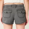 Ultra Low-Rise Twill Mini Shorts,Ultra Low-Rise Twill Mini Shorts