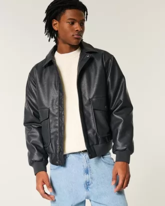 Vegan Leather Bomber Jacket,Vegan Leather Bomber Jacket