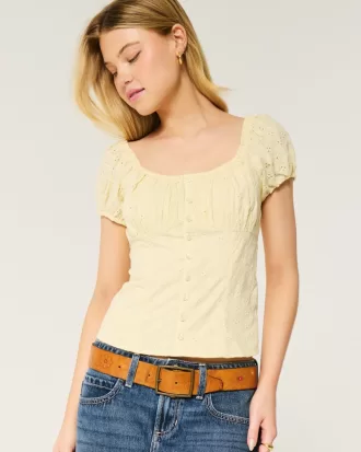 Voile Button-Through Blouse,Voile Button-Through Blouse