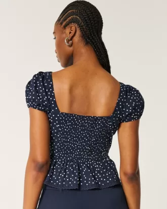 Voile Peplum Top,Voile Peplum Top