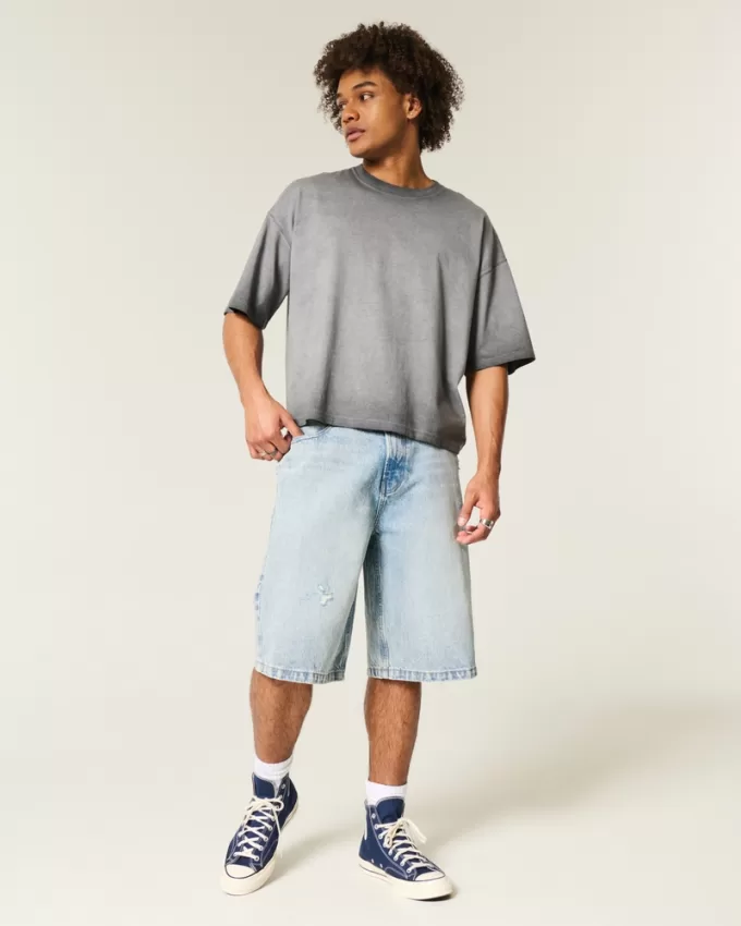 Washed Baggy Crop Crew T-Shirt,Washed Baggy Crop Crew T-Shirt Washed Baggy Crop Crew T-Shirt,Washed Baggy Crop Crew T-Shirt
