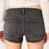 Washed Black Denim Shortie Shorts,Washed Black Denim Shortie Shorts Washed Black Denim Shortie Shorts,Washed Black Denim Shortie Shorts