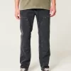 Washed Black Loose Carpenter Jeans,Washed Black Loose Carpenter Jeans