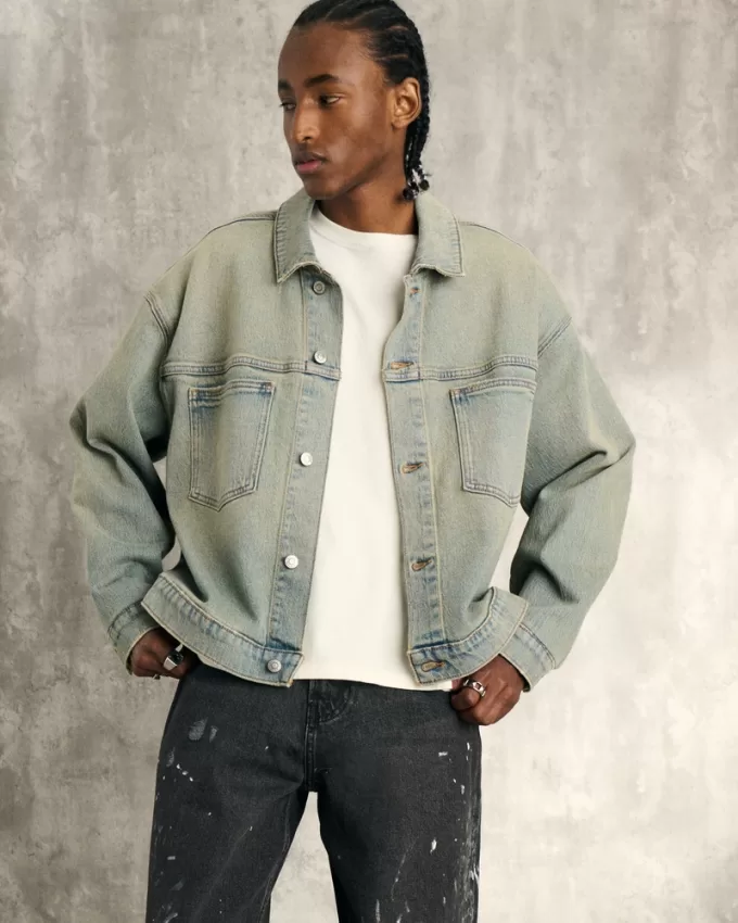 Washed Denim Jacket,Washed Denim Jacket