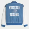 Westfield Bulldogs Denim Bomber Jacket,Westfield Bulldogs Denim Bomber Jacket