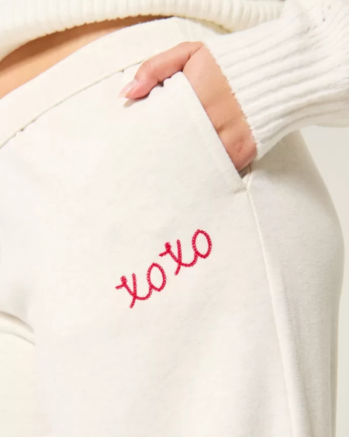 XOXO Graphic Wide-Leg Sweatpants,XOXO Graphic Wide-Leg Sweatpants